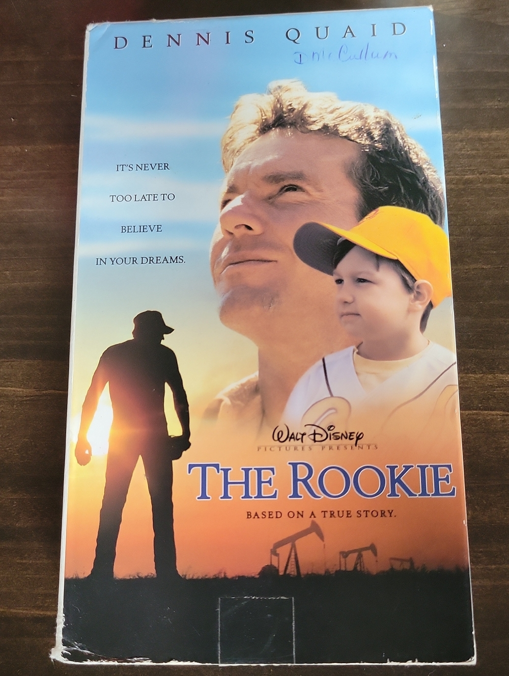 Walt Disney The Rookie VHS Movie- Yellow Accent